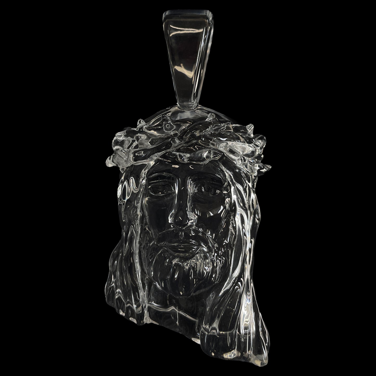 Clear Jesus Piece Pendant