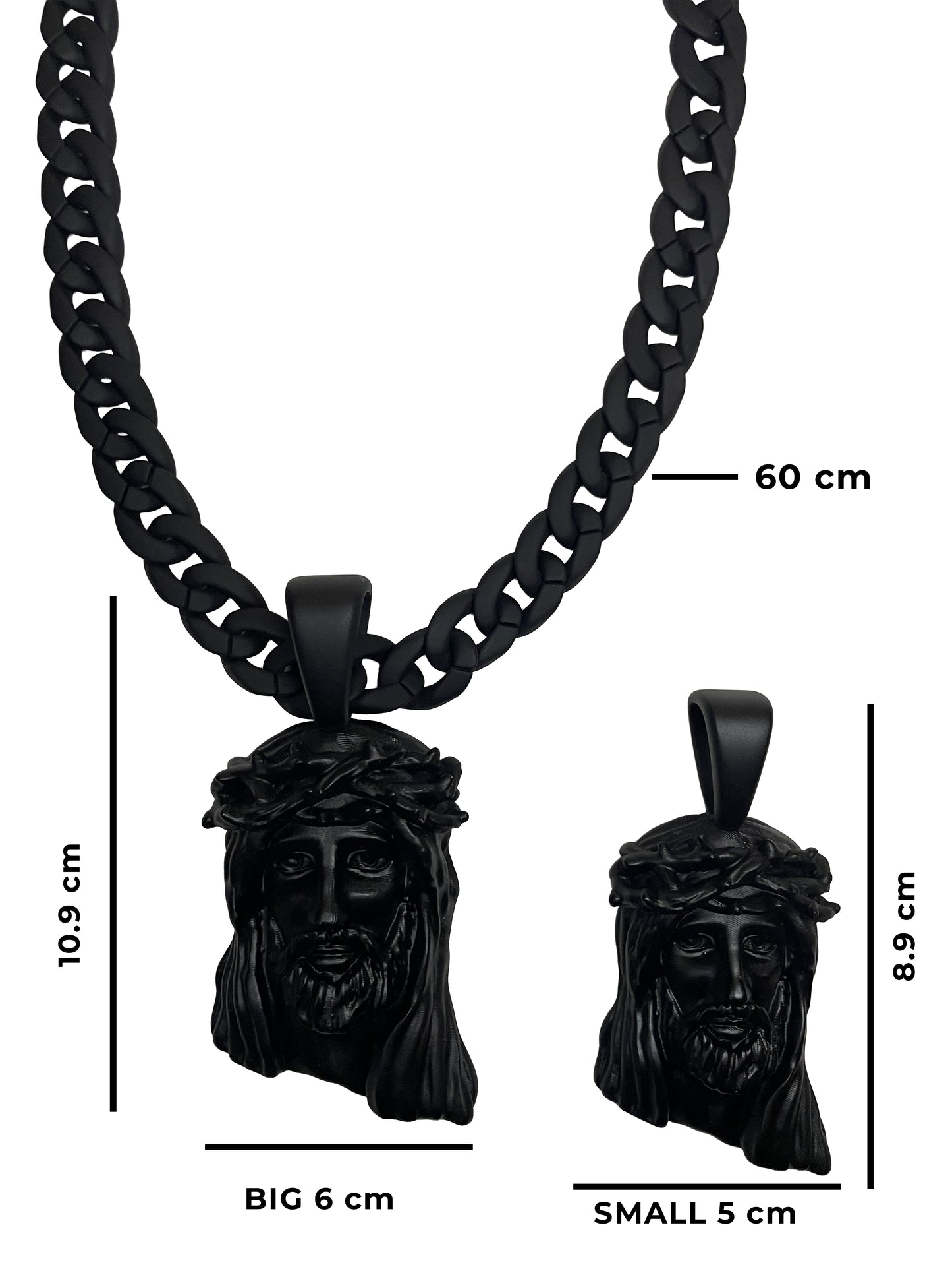 Black Jesus Piece Pendant