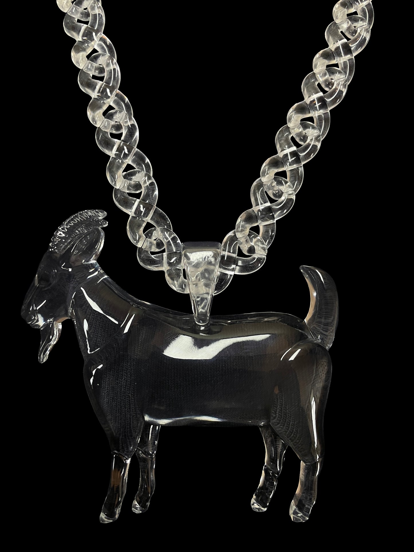 Clear GOAT Pendant