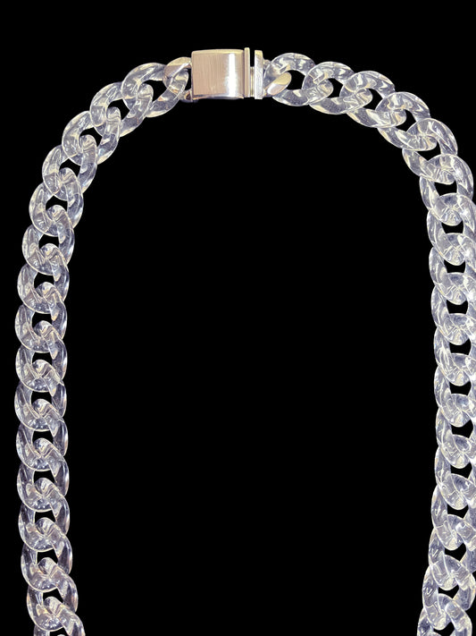 Clear Cuban Link Chain