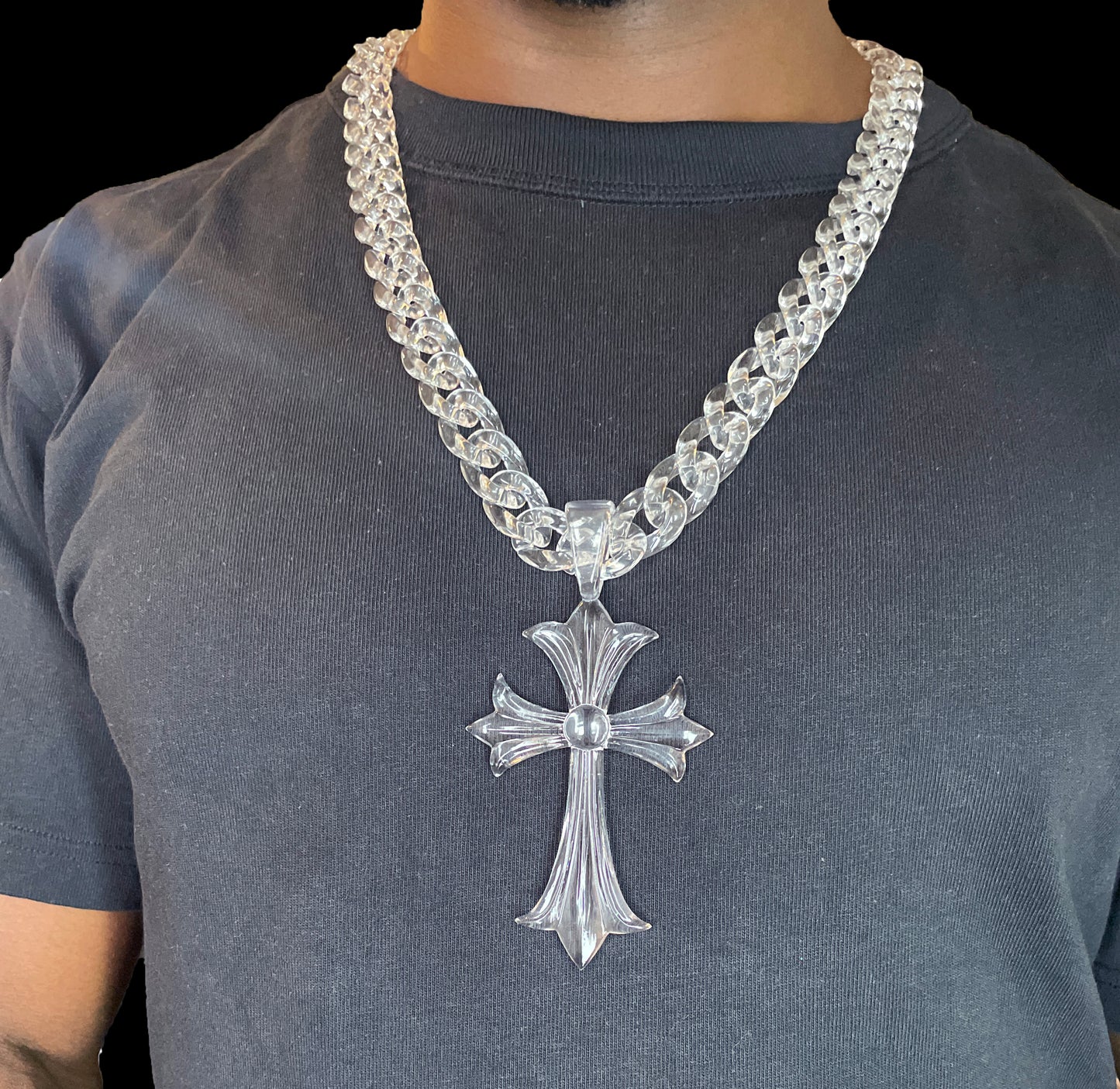 Clear Cross Pendant