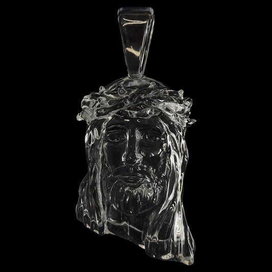 Clear Jesus Piece Pendant