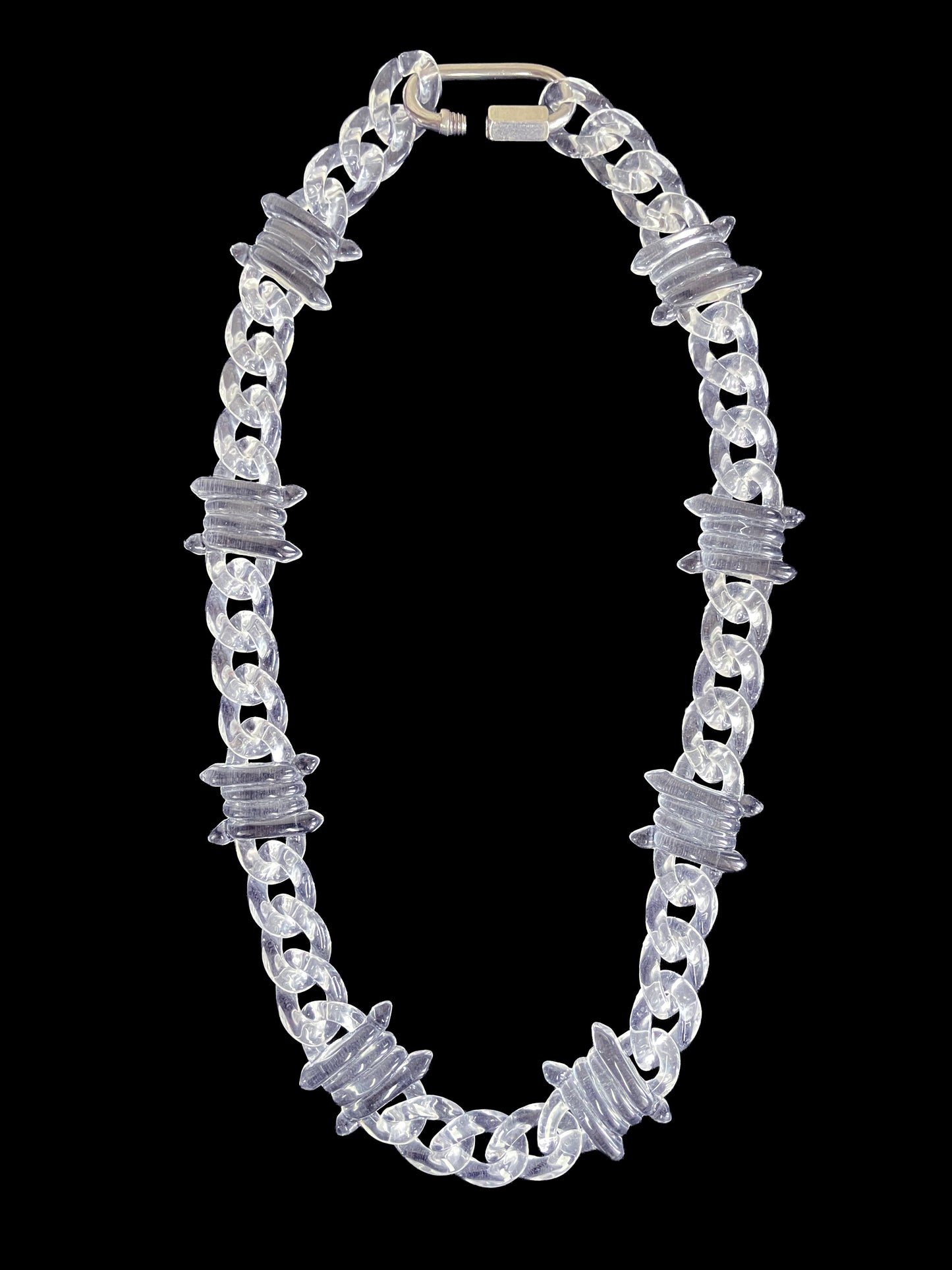 Clear Barbed Wire Link Chain