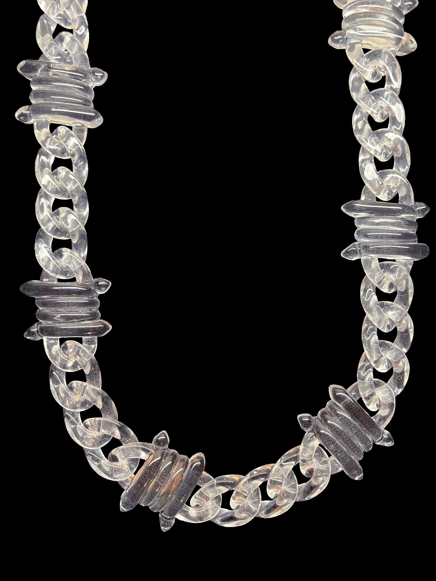 Clear Barbed Wire Link Chain
