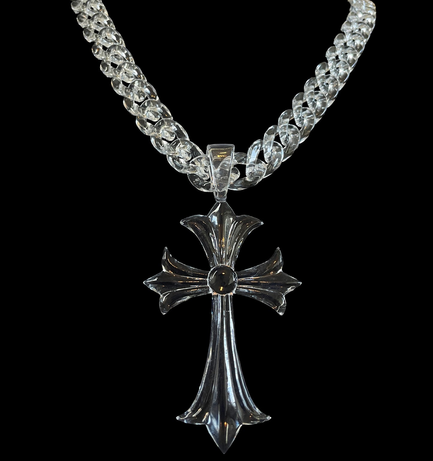 Clear Cross Pendant