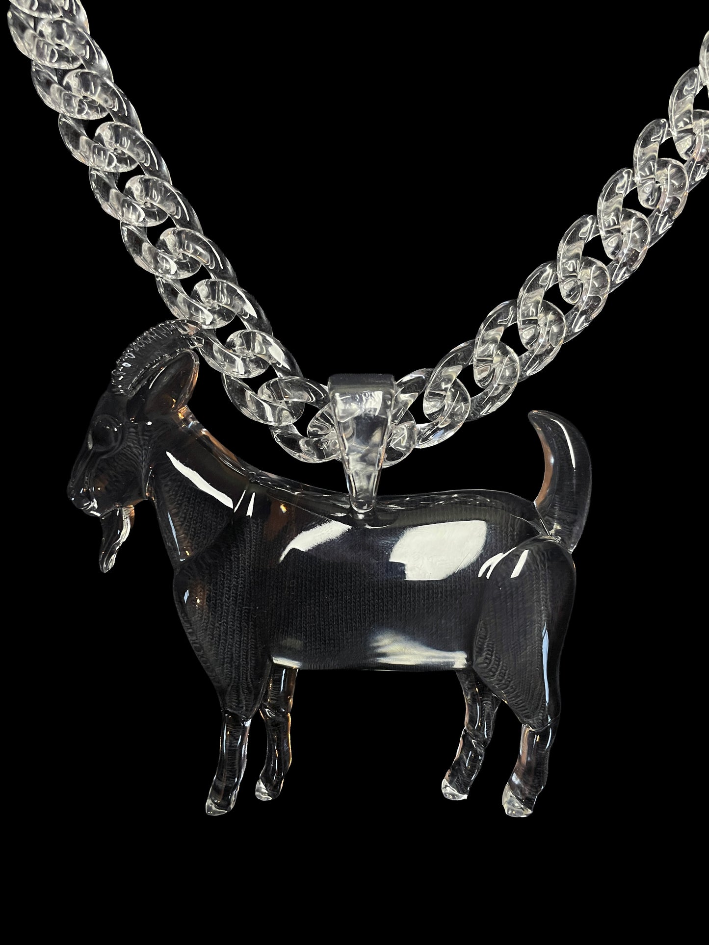 Clear GOAT Pendant