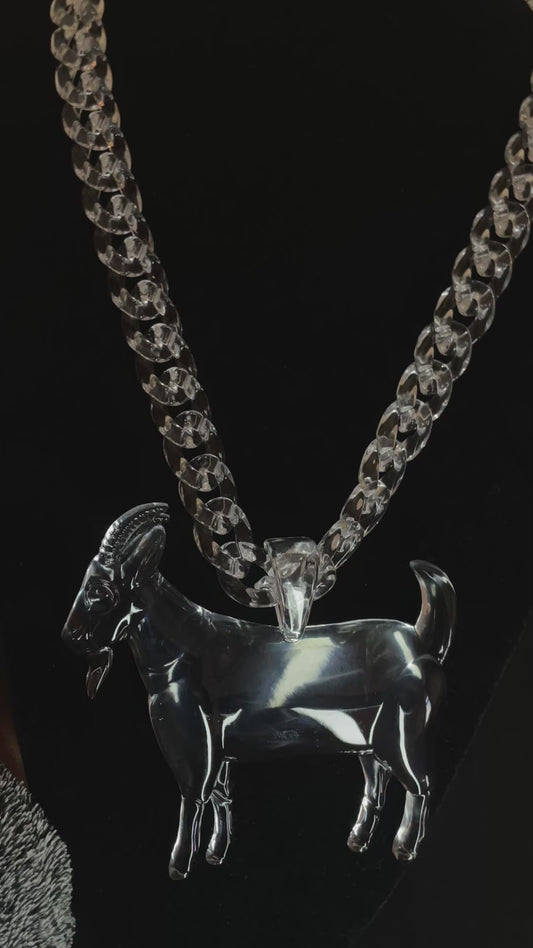 Clear GOAT Pendant
