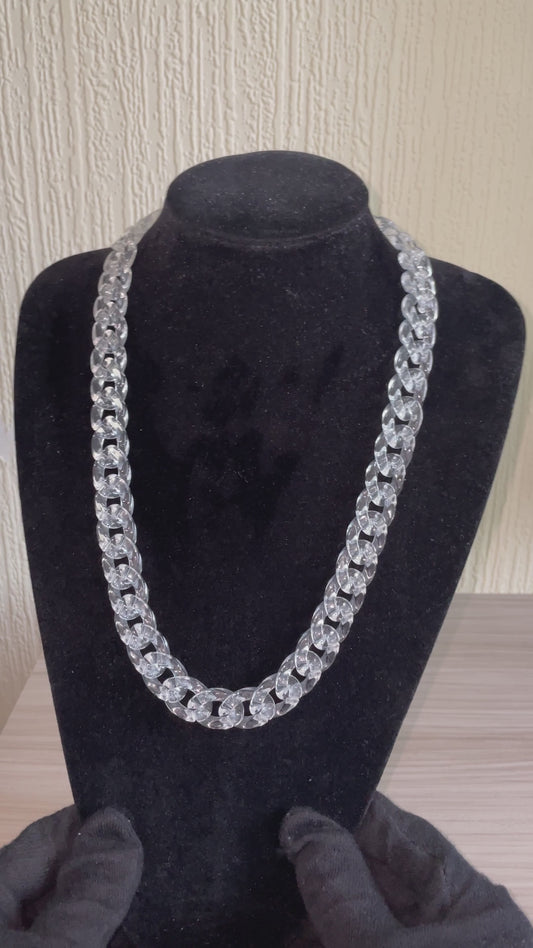 Clear Cuban Link Chain